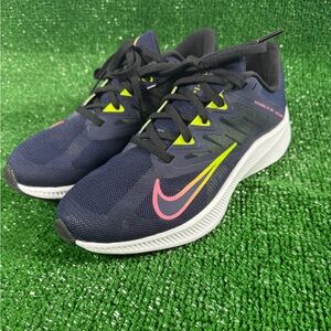 Nike Running Shoes Navy Neon Men US 8 EU 39 Like New